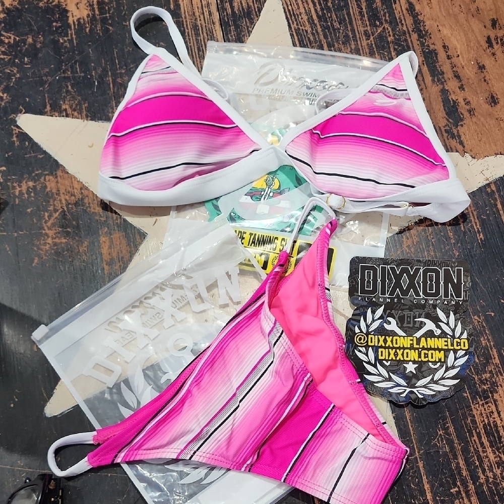 Dixxon Premium Swimwear "Serape" Bikini, Top & Bottom S New